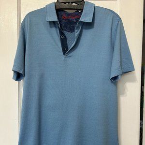 Robert Graham Men's Blue Short Sleeve Shirt, size L